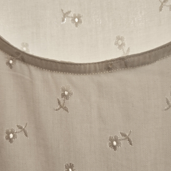 NWT - Denim & Co. White Denim Jumper w Embroidered Eyelets - Size 1X - Picture 9 of 9